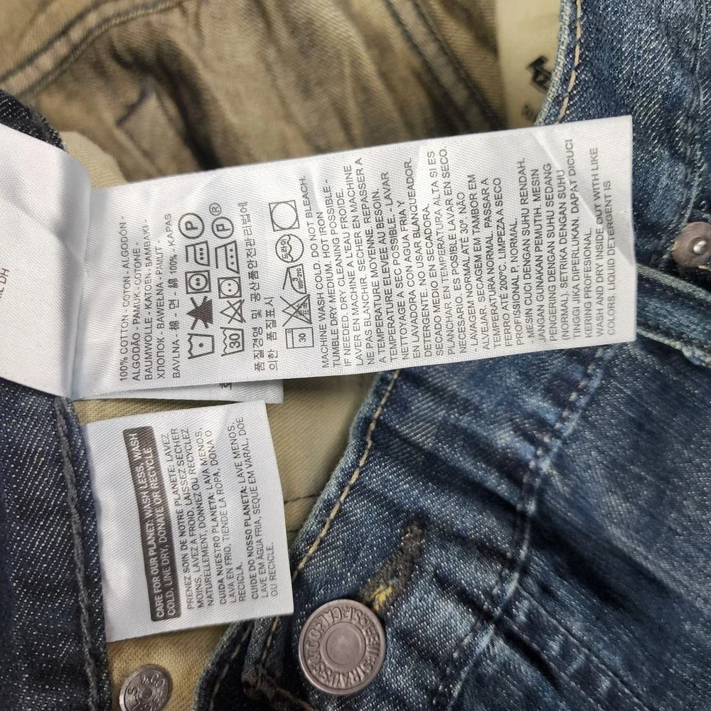 Levi's 514 Straight‎ Fit Jeans Mens 42x30 Blue Medium Wash Denim 00514-0291